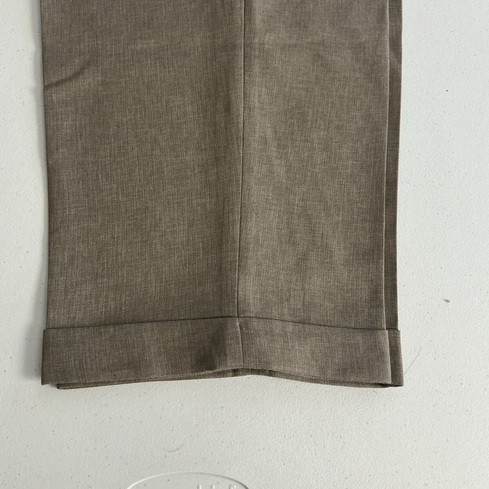 Claiborne‎ Pants Mens 38x30 Beige Khaki Polyester-Herringbone Pleated Cuffed NWT - Picture 8 of 9